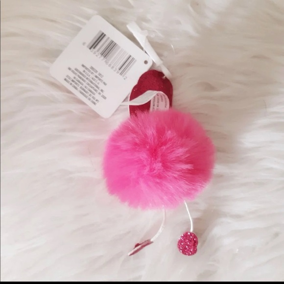 🌷Pink Glitter Puffy  Flamingo Keychain 🎀 - Picture 2 of 3